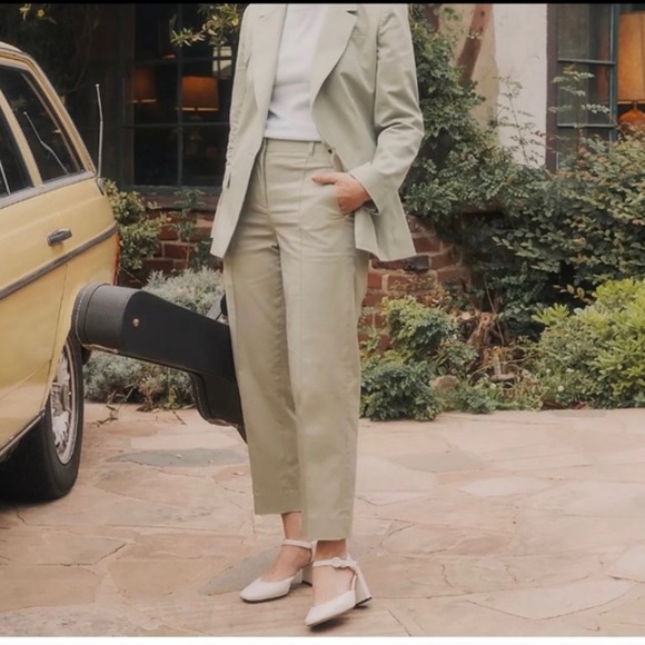 JCREW SIZE 14T FADED PISTACHIO TALL WILLA STRAIGHT LEG CHINO PANT - Picture 3 of 7